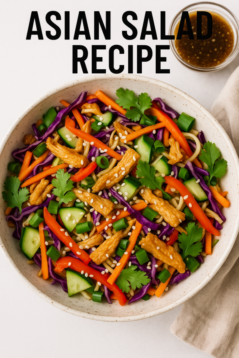 Asian Salad Recipe with Sesame Ginger Dressing