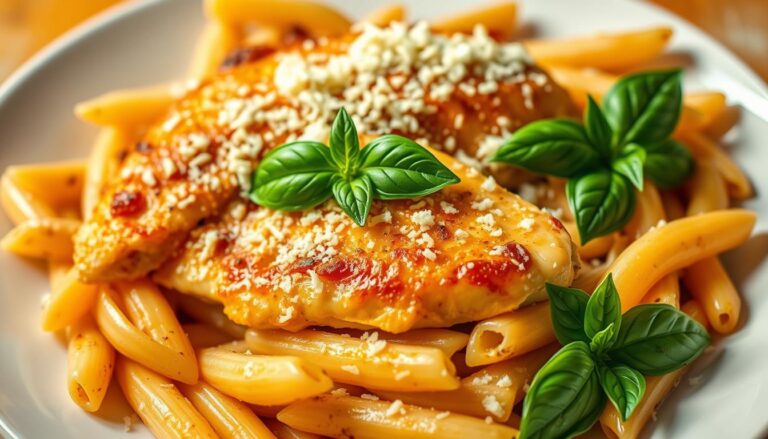 garlic parmesan chicken pasta