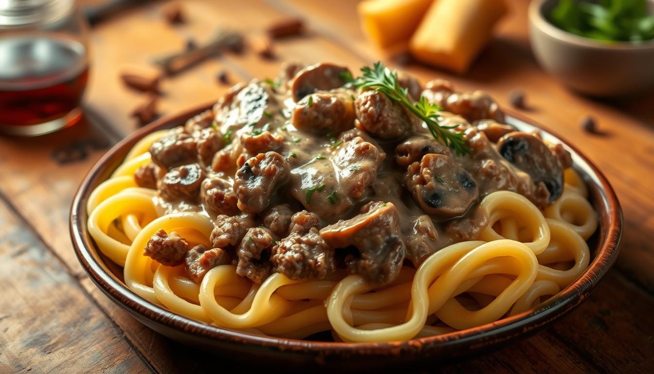 beef stroganoff recipe with ground beef