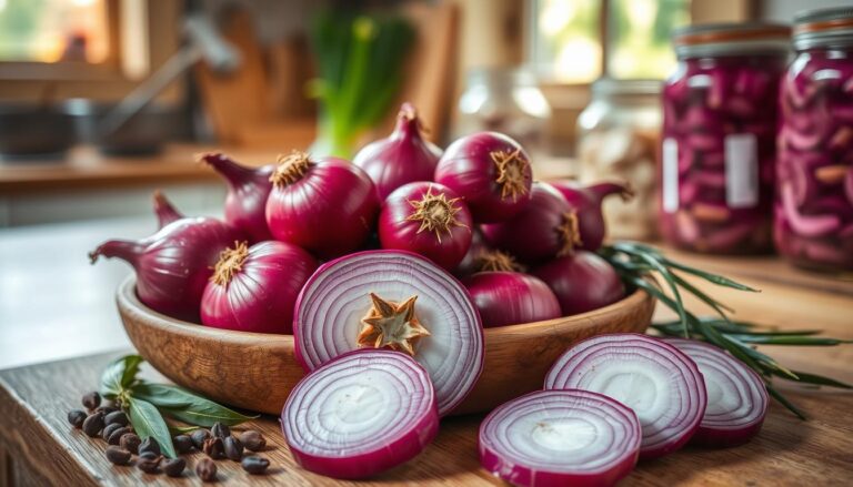 Red onion: I only use red onions for my pickled onions, but yellow or white onio